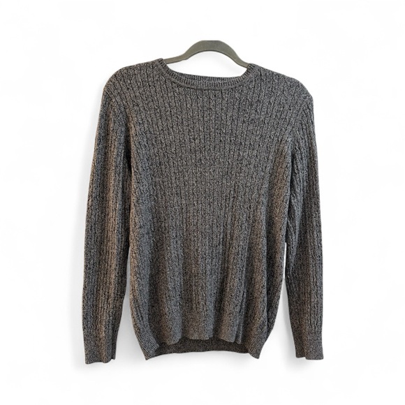 Kim Rogers Women’s 100% Cotton Charcoal Crewneck Knit Sweater in Size Medium - Picture 3 of 7